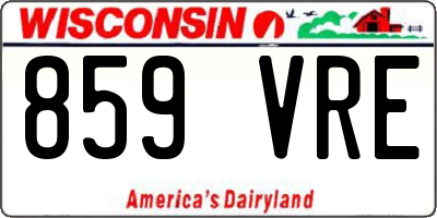 WI license plate 859VRE