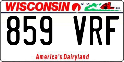 WI license plate 859VRF