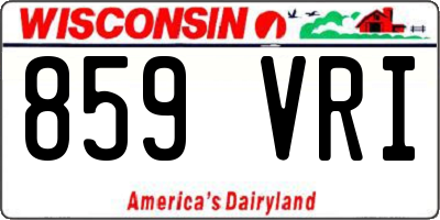 WI license plate 859VRI