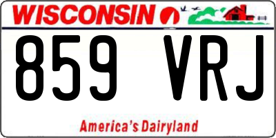 WI license plate 859VRJ
