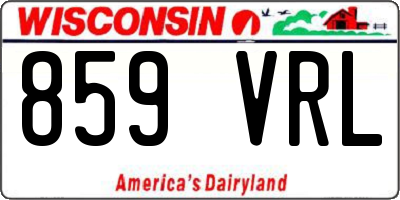 WI license plate 859VRL