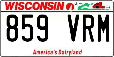 WI license plate 859VRM
