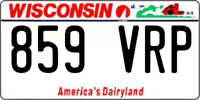 WI license plate 859VRP