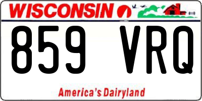 WI license plate 859VRQ