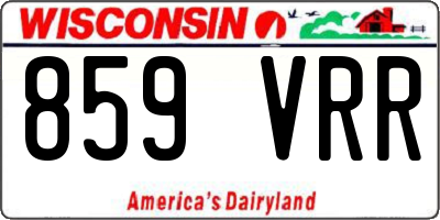 WI license plate 859VRR