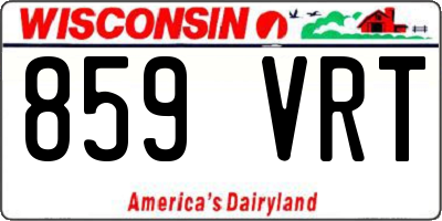 WI license plate 859VRT