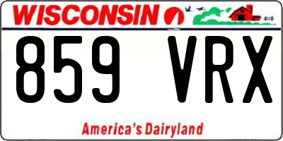 WI license plate 859VRX