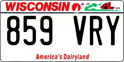 WI license plate 859VRY