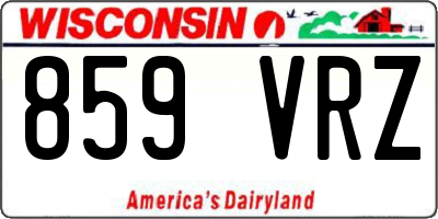 WI license plate 859VRZ