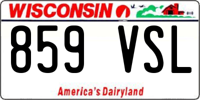 WI license plate 859VSL