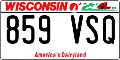 WI license plate 859VSQ