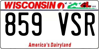 WI license plate 859VSR