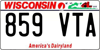 WI license plate 859VTA