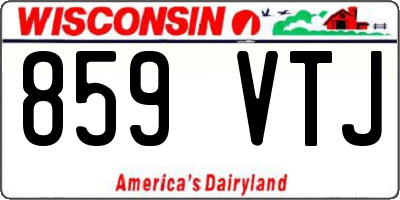 WI license plate 859VTJ