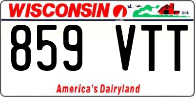 WI license plate 859VTT
