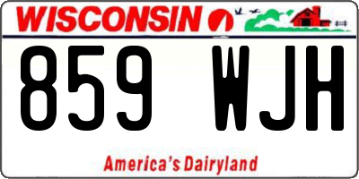 WI license plate 859WJH
