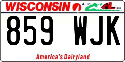 WI license plate 859WJK
