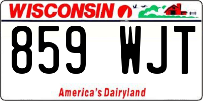 WI license plate 859WJT