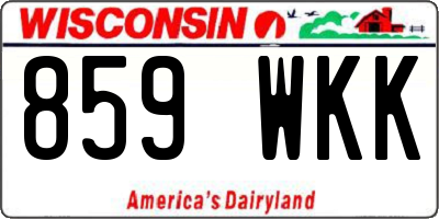 WI license plate 859WKK