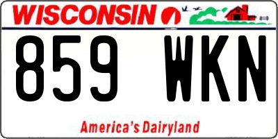 WI license plate 859WKN