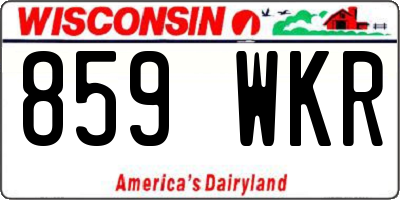 WI license plate 859WKR