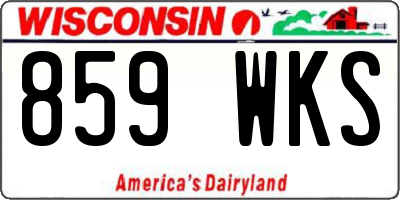WI license plate 859WKS