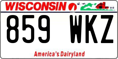 WI license plate 859WKZ