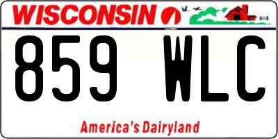 WI license plate 859WLC