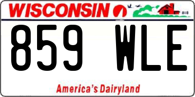 WI license plate 859WLE