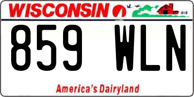 WI license plate 859WLN