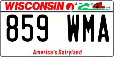 WI license plate 859WMA