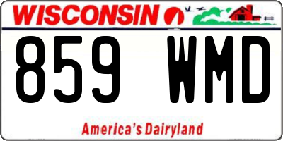 WI license plate 859WMD
