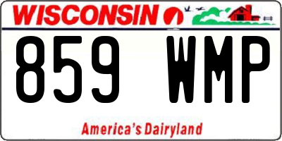 WI license plate 859WMP