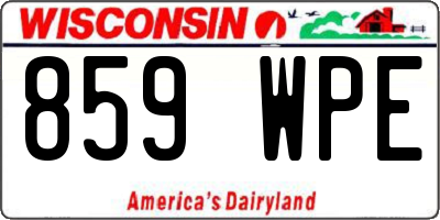 WI license plate 859WPE