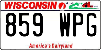 WI license plate 859WPG