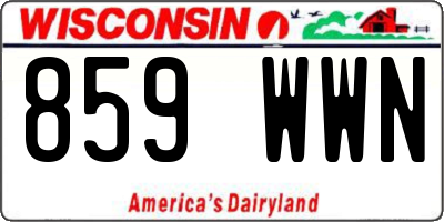 WI license plate 859WWN
