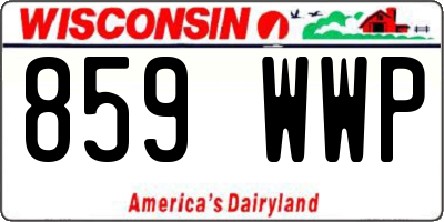 WI license plate 859WWP