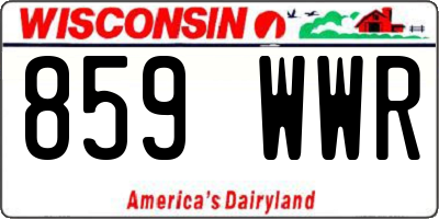 WI license plate 859WWR