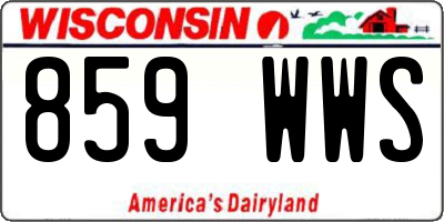 WI license plate 859WWS
