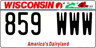WI license plate 859WWW
