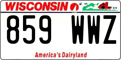 WI license plate 859WWZ