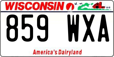 WI license plate 859WXA