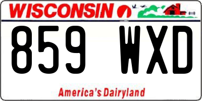 WI license plate 859WXD