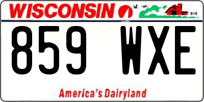 WI license plate 859WXE
