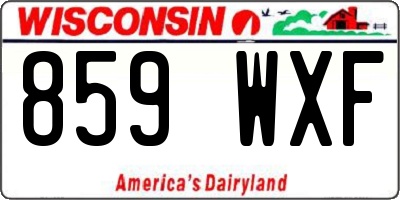 WI license plate 859WXF