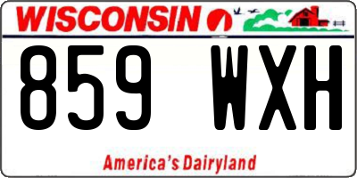 WI license plate 859WXH