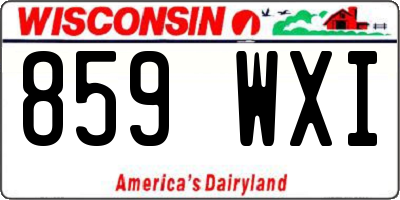 WI license plate 859WXI
