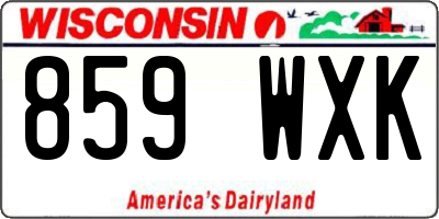 WI license plate 859WXK