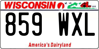 WI license plate 859WXL