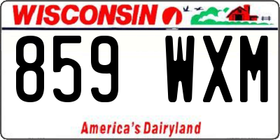 WI license plate 859WXM